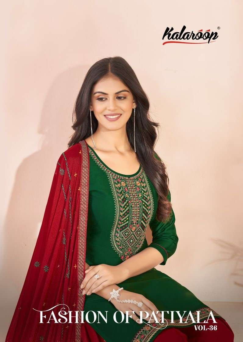 fashion of patiyala vol-36 by kalaroop 13909-13914 series patiyala stitched salwar suits catalogue online best rate surat gujarat 