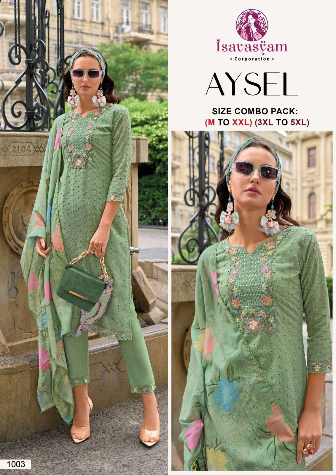 isavasyam corporation aysel 1003 design stylish look designer readymade drees wholesale rate surat gujarat 