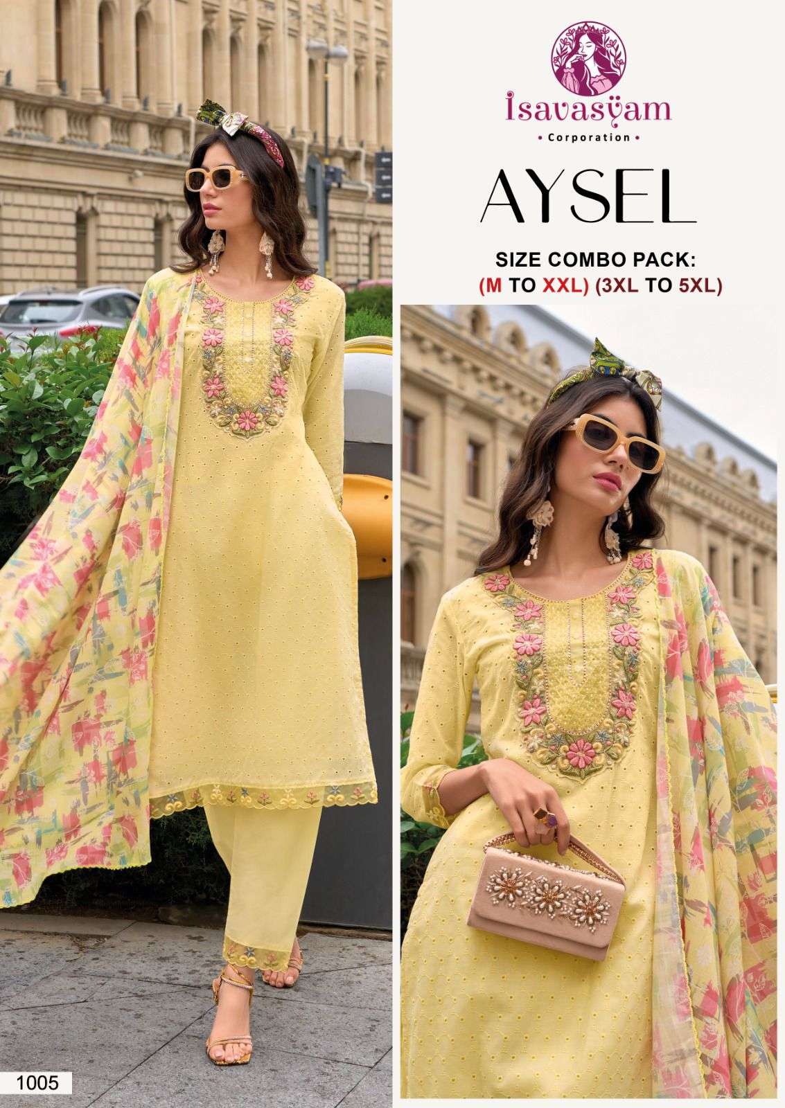 isavasyam corporation aysel 1005 design exclusive designer salwar suits wholesale price surat gujarat