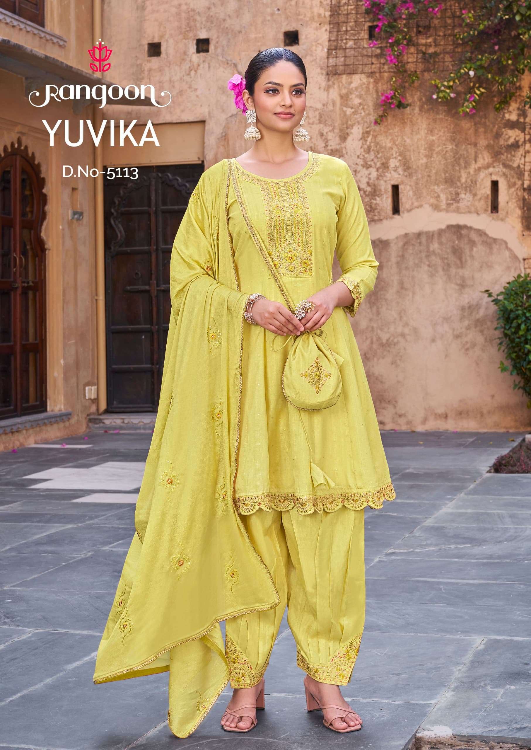 yuvika by rangoon 5111-5116 series exclusive designer kurti with afghani style pant with dupatta latest collection surat gujarat 