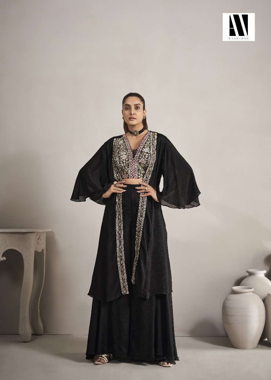 av fashion 2338&2339 design koti type styling designer party wear dress catalogue online supplier surat gujarat 