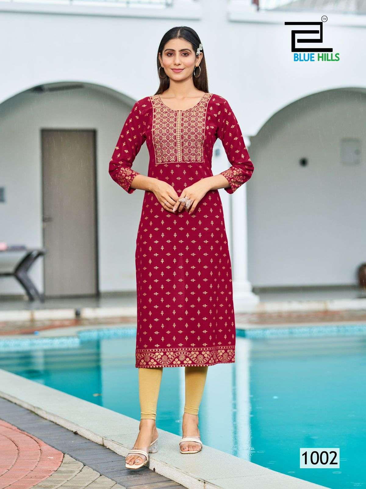 big boss vol-10 by bluehills 1001-1010 series designer fancy work rayon printed kurtis daily wear collection surat gujarat 