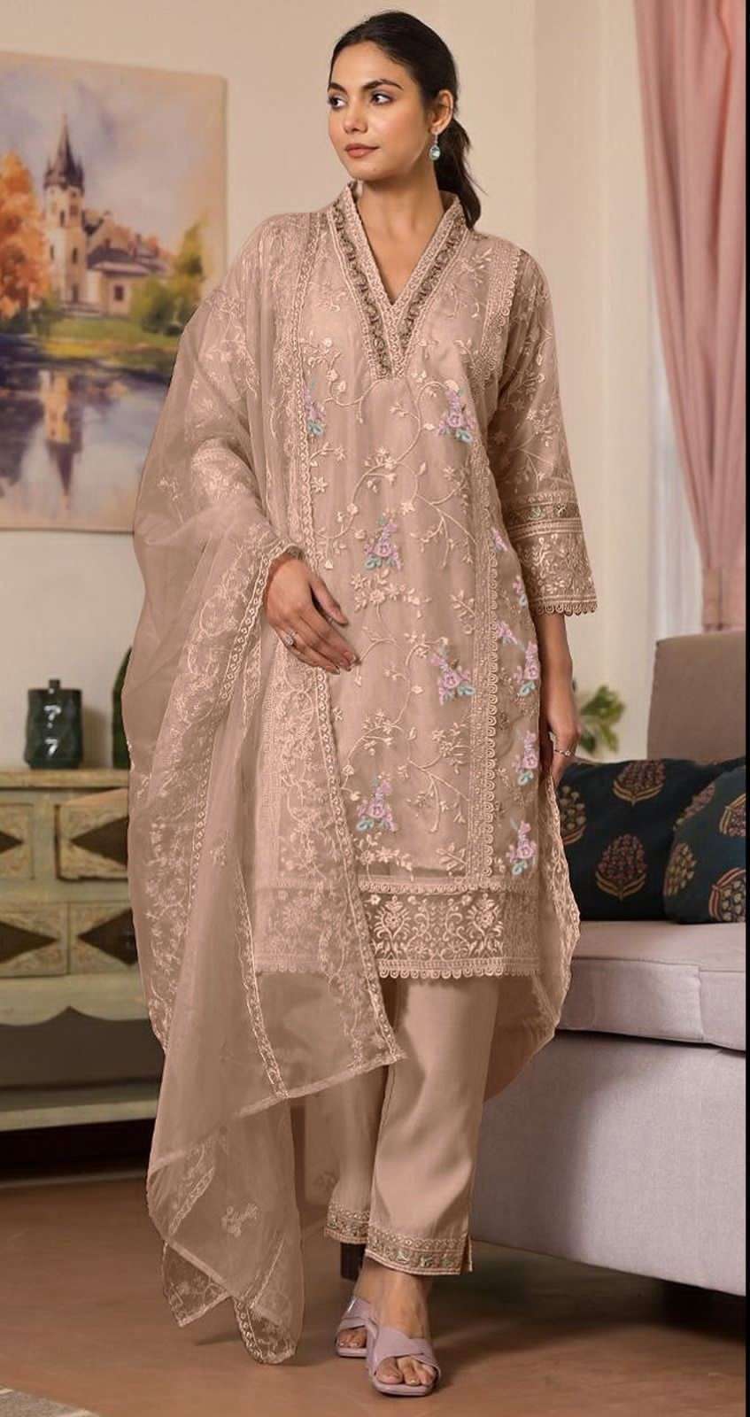 bilqis b-72 colours oragnza viscose readymade salwar suits set to set wholesaler surat gujarat 