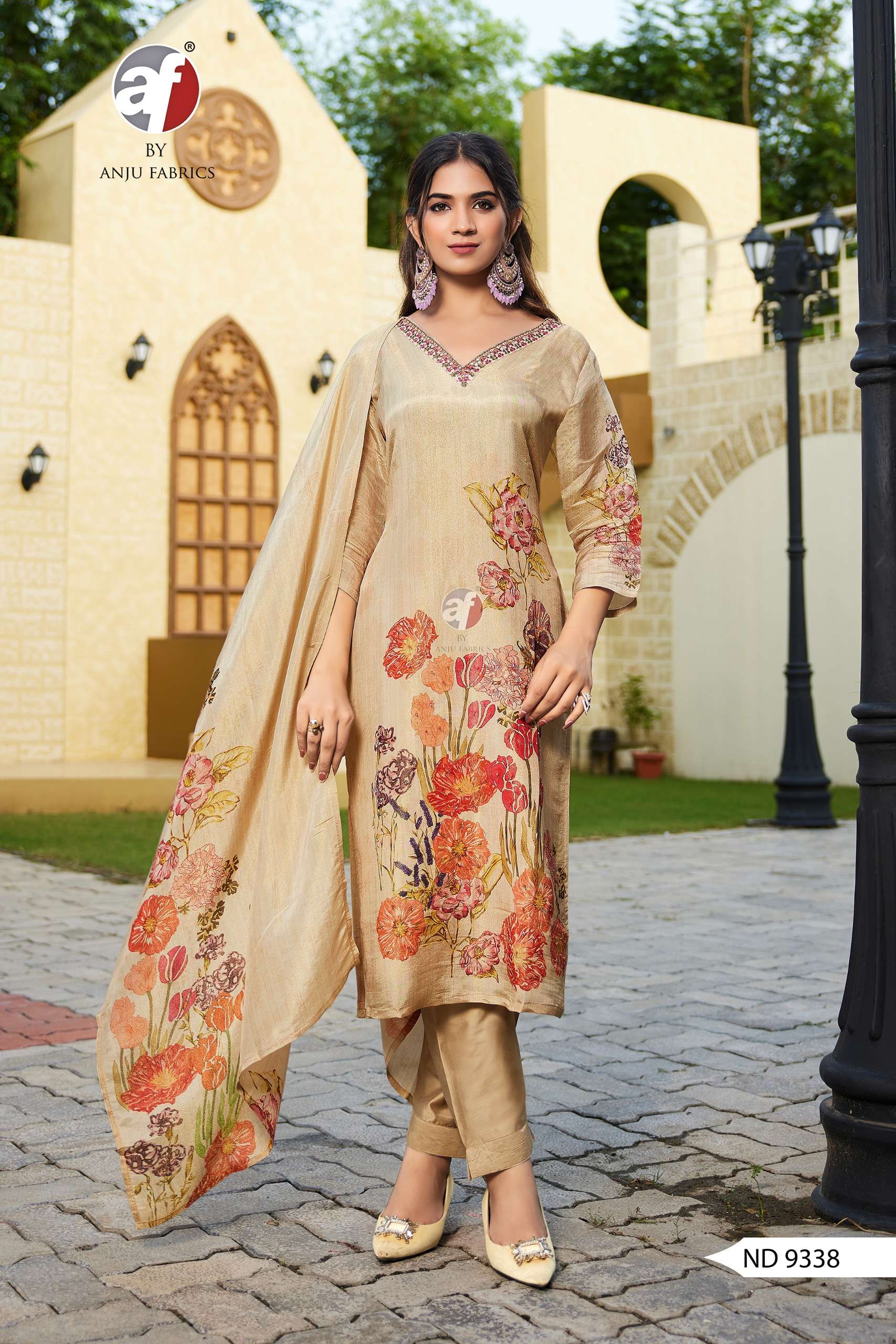 anju fabric 9338 exclusive tissue shimmer digital ready made salwar kameez size set catalogue buy wholesalers