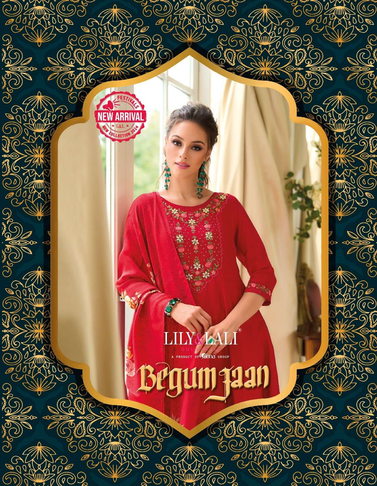 begum jaan by lily&lali 22601-22606 series vichitra silk top bottom with dupatta set festive collection surat 