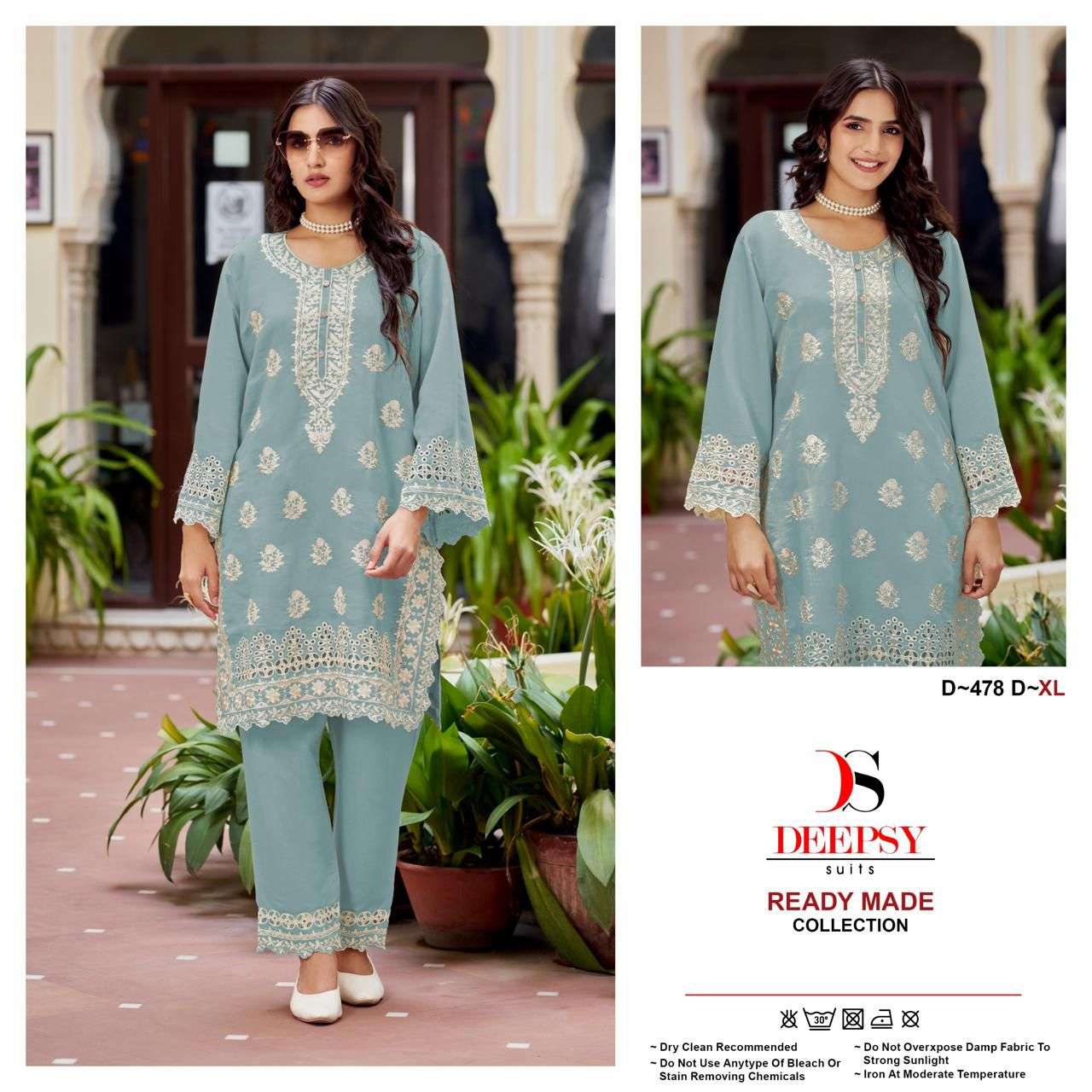 deepsy suits 478 colours pure viscose embroidery work readymade salwar kameez wholesale price surat