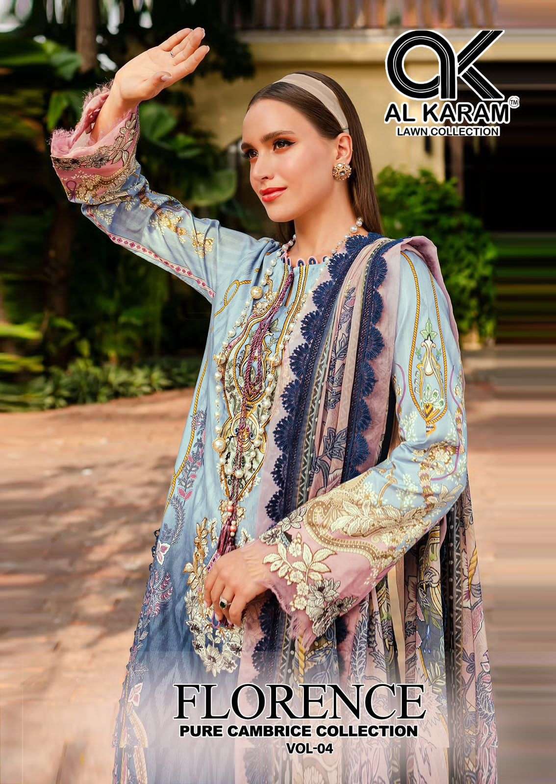 florence vol-4 by al karam 4001-4006 series unstich pakistani salwar kameez catalogue wholesale market surat 