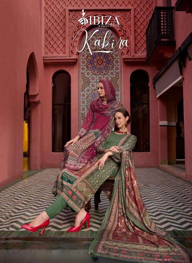 kabira by ibiza 15688-15693 series heavy designer digital print with embroidery work viscose pashmina suits wholesaler surat 