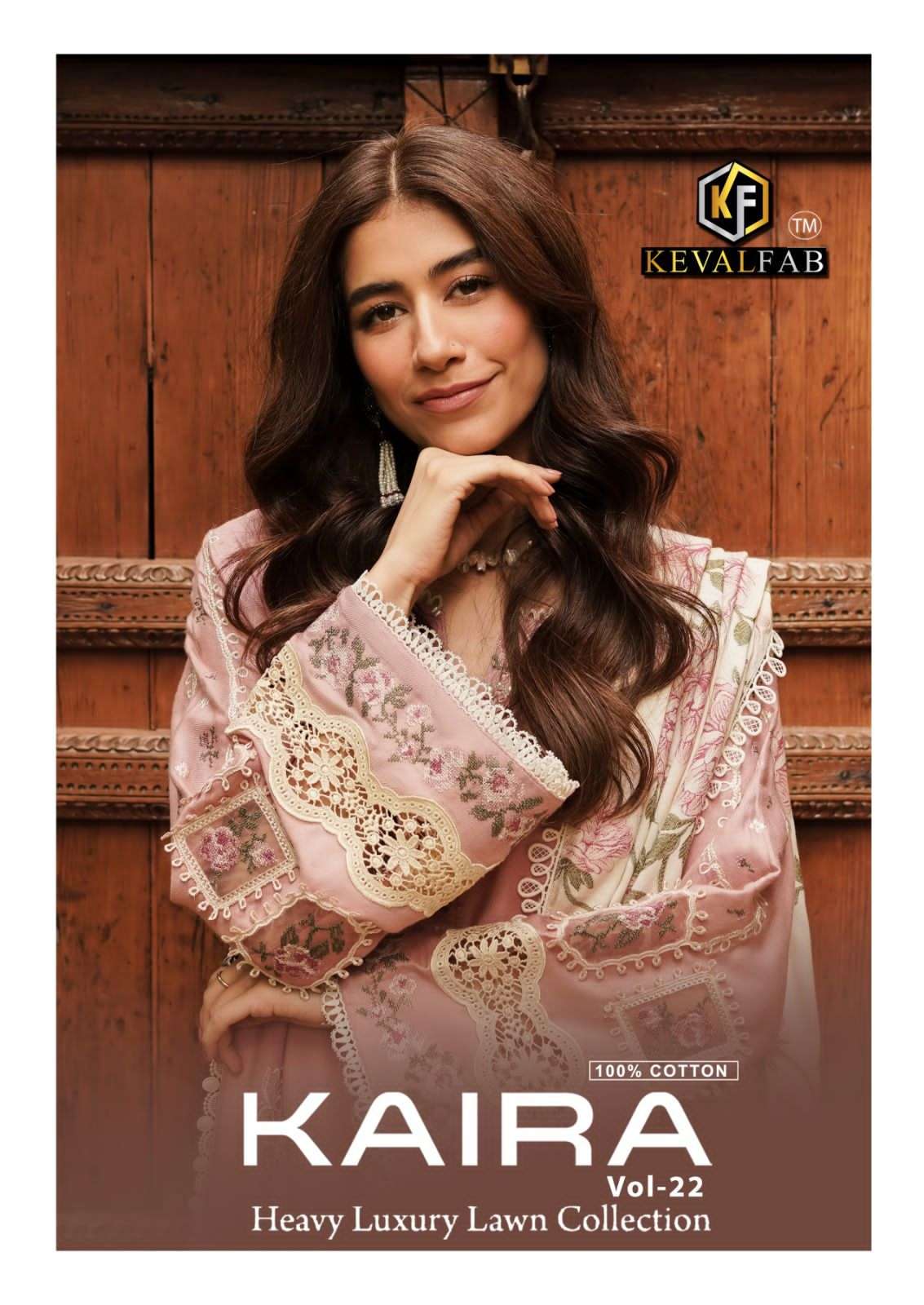 keval fab kaira vol 22 22001-22006 series designer karachi heavy lawn cotton salwar kameez wholesale price surat