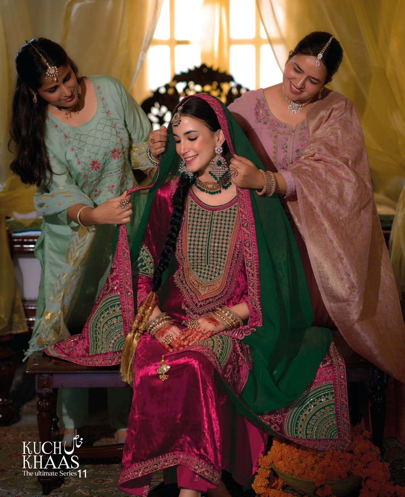 kuch khaas vol-11 by kuch khaas 1101-1107 series pure viscose velvet salwar suits wholesale collection surat 