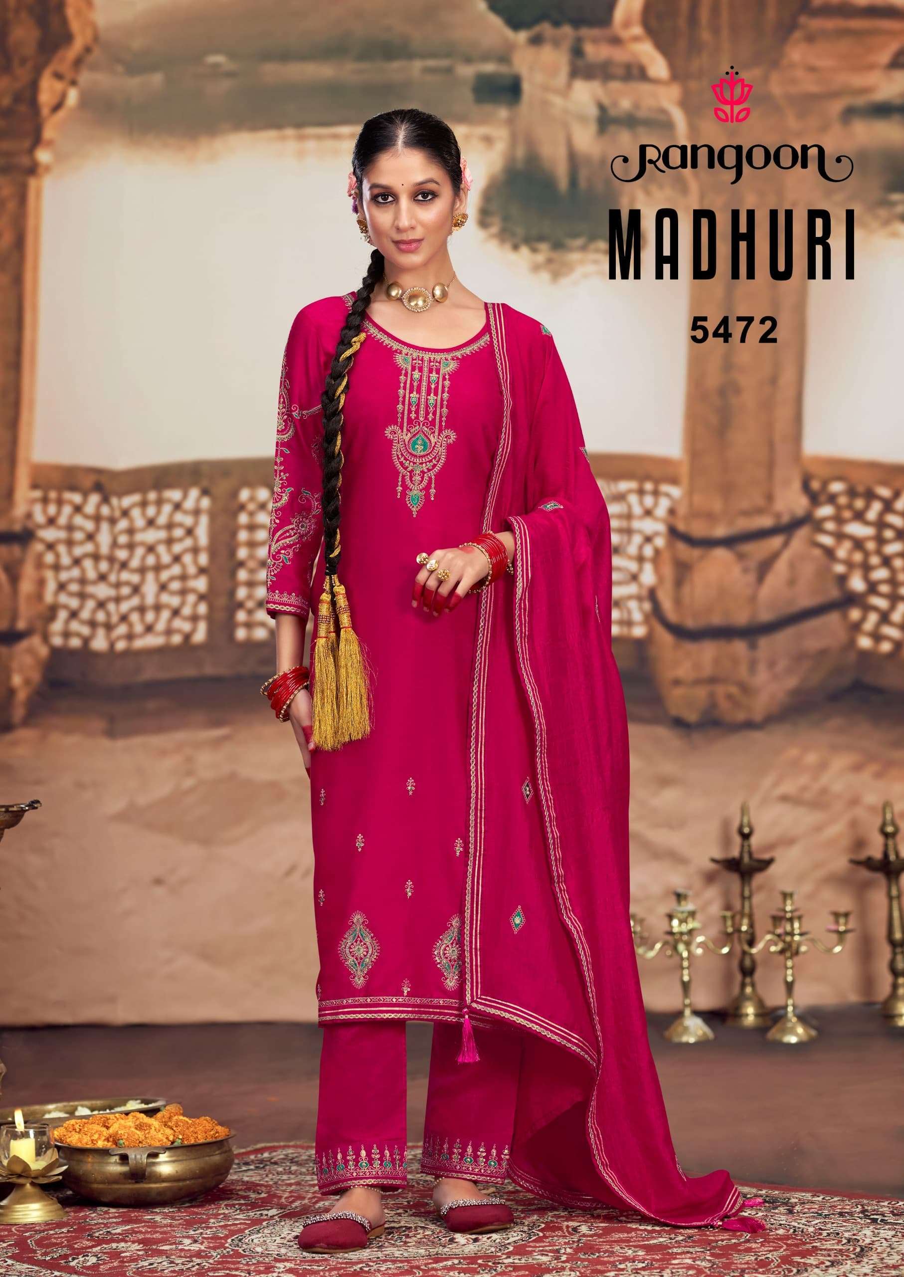 madhuri by rangoon 5471-5474 series silk designer festive wear readymade collection surat gujarat 