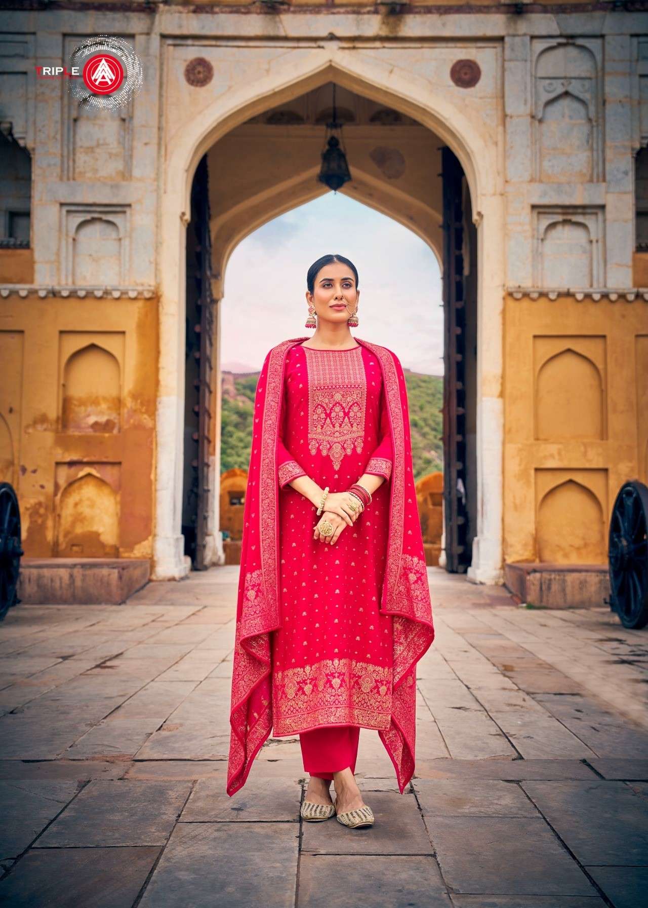 maharaja by triple aaa 14121-14126 series exclusive designer festive wear salwar suits latest catalogue design 2024