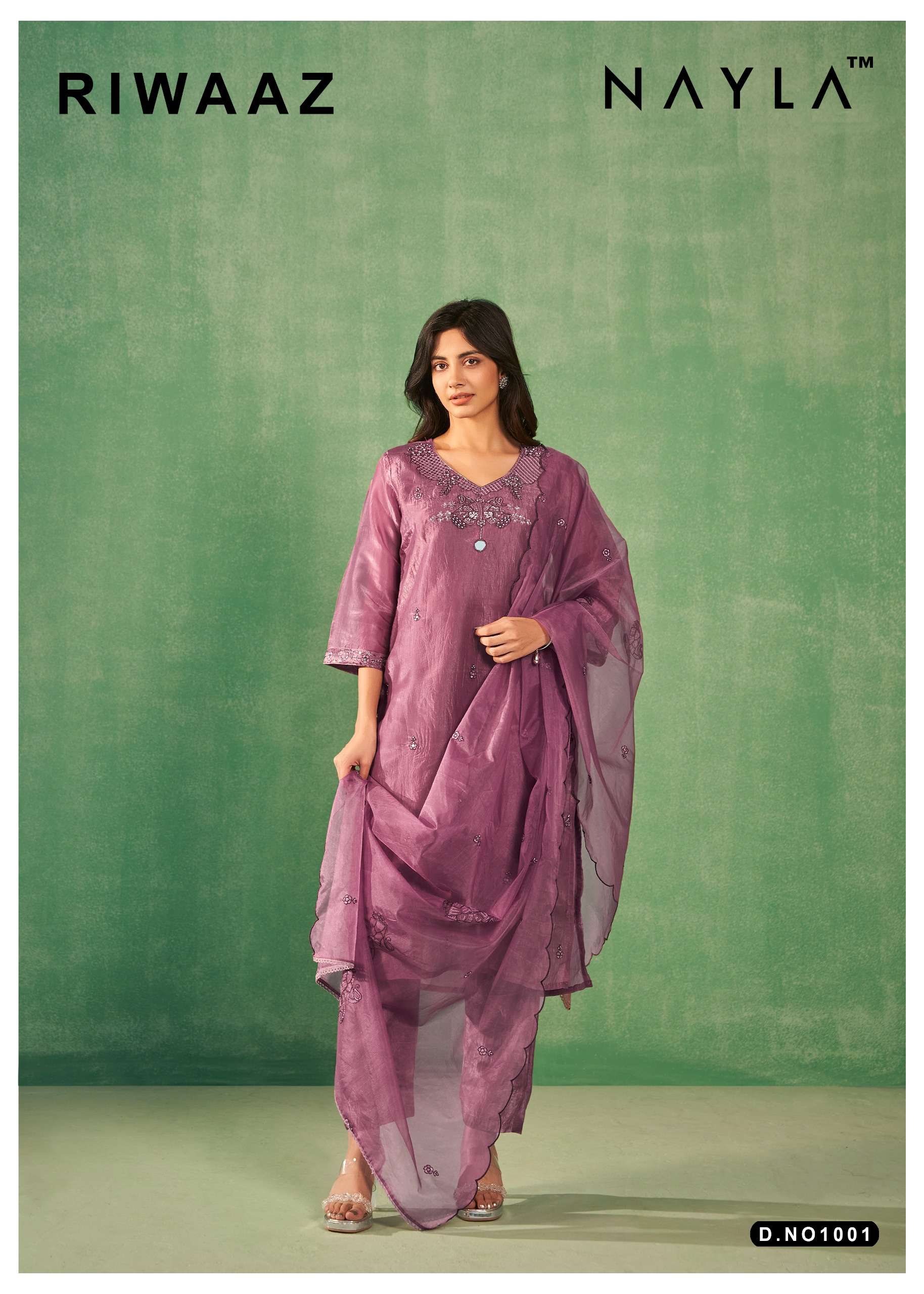 riwaaz 1001 design by nayla exclusive silk party wear kurti pant with dupatta set wholesale dealer surat 