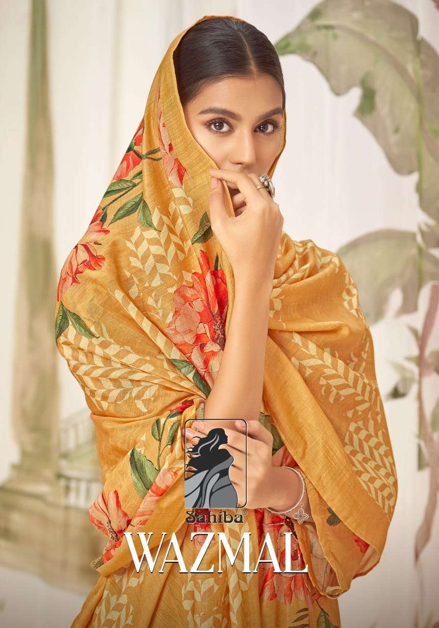 sahiba wazmal designer unique muslin silk digital hand work suits 2 pcs catalogue 