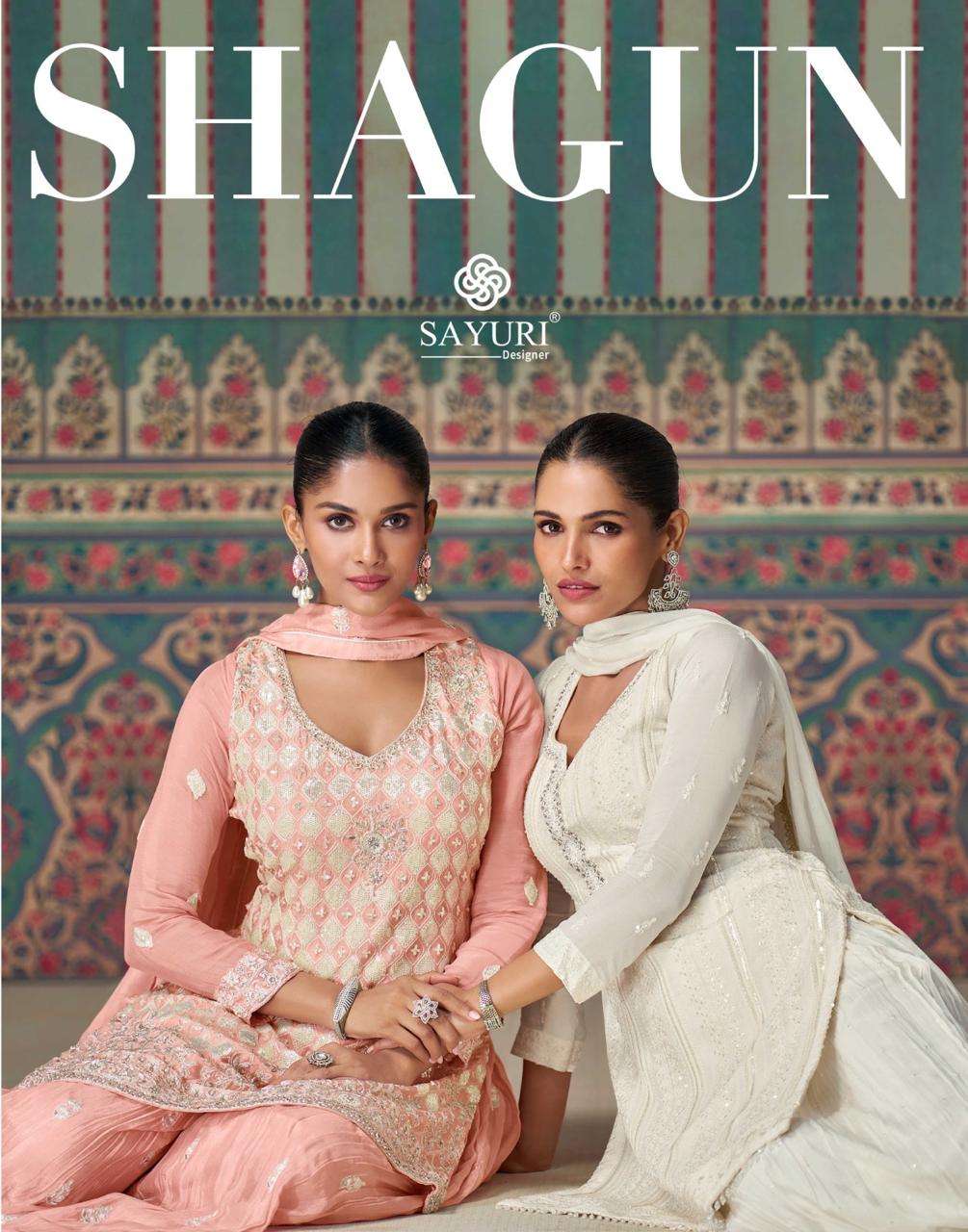 shagun by sayuri designer 5617-5619 series exclusive designer indian festive wear dress catalogue latest design 2024