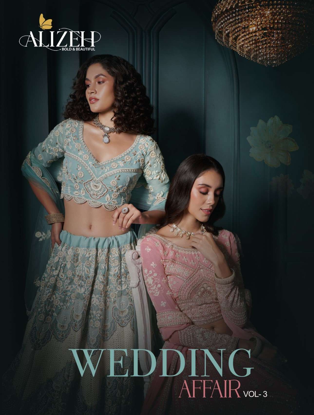 wedding affair vol-3 1077-1080 series lehenga with heavy embroidery work catalogue online surat 