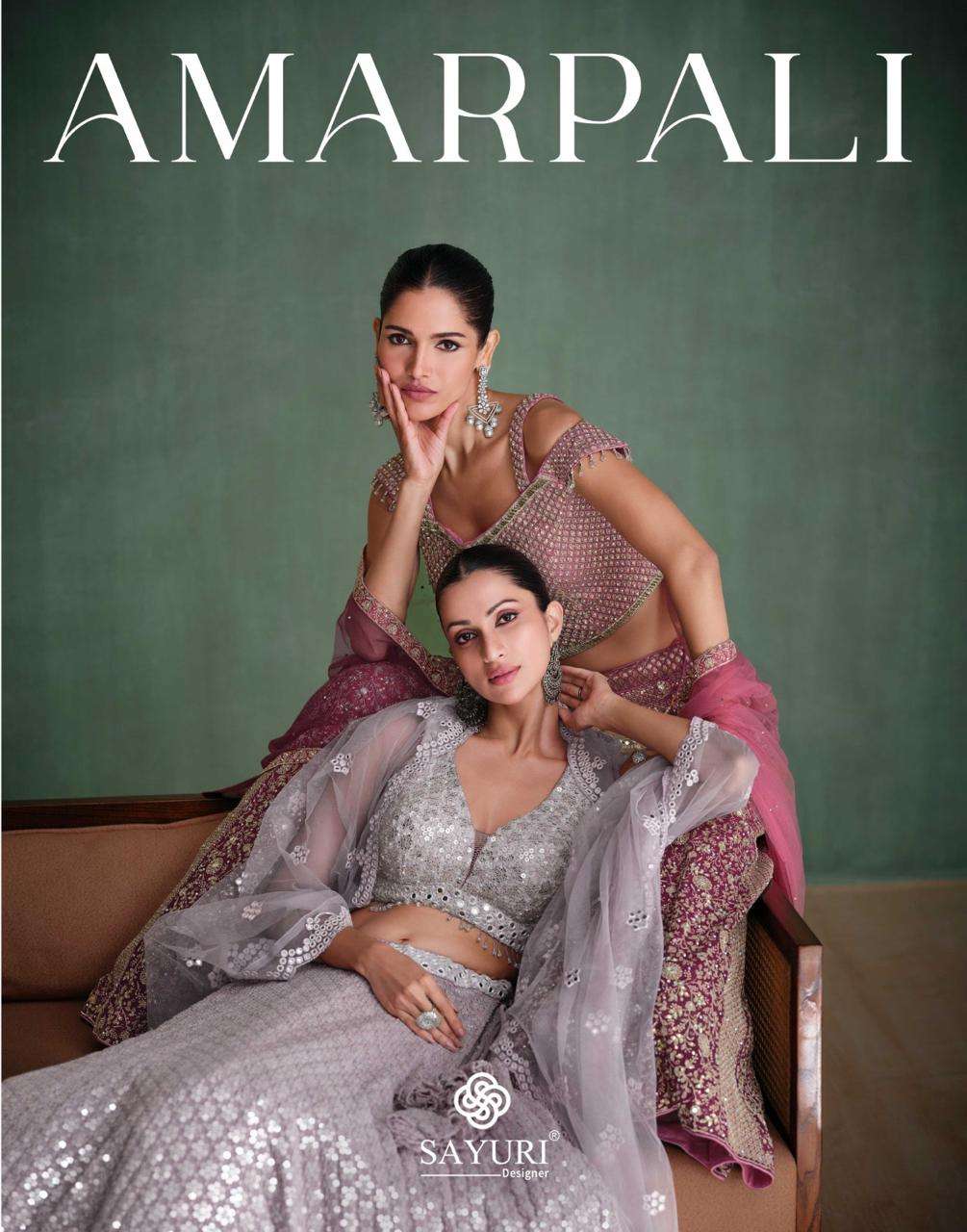 amarpali by sayuri designer 5660-5662 series upcoming wedding season special lehenga catalogue surat