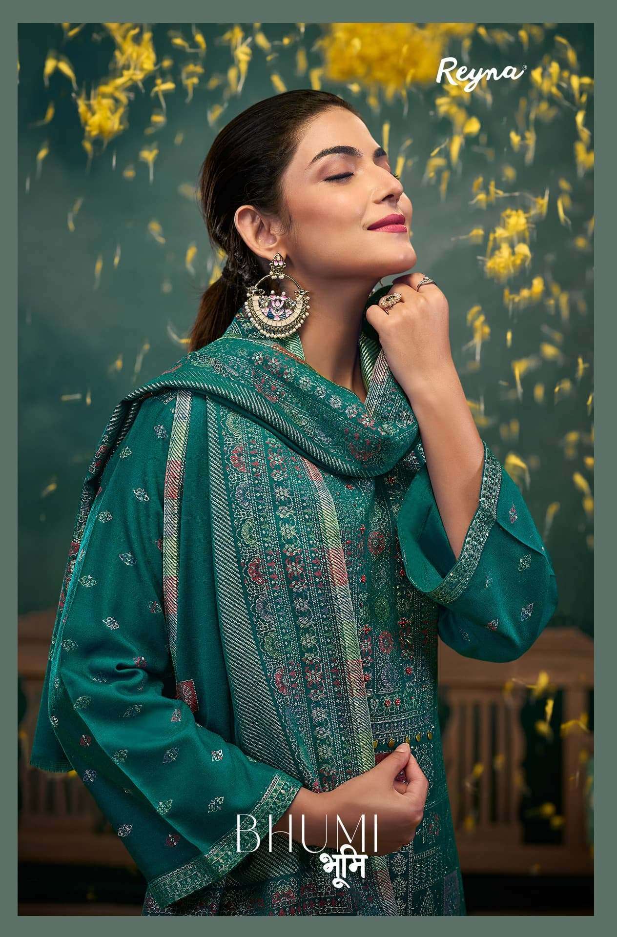 bhumi by reyna 10193-10195 series pashmina unstich salwar kameez wholesale price surat