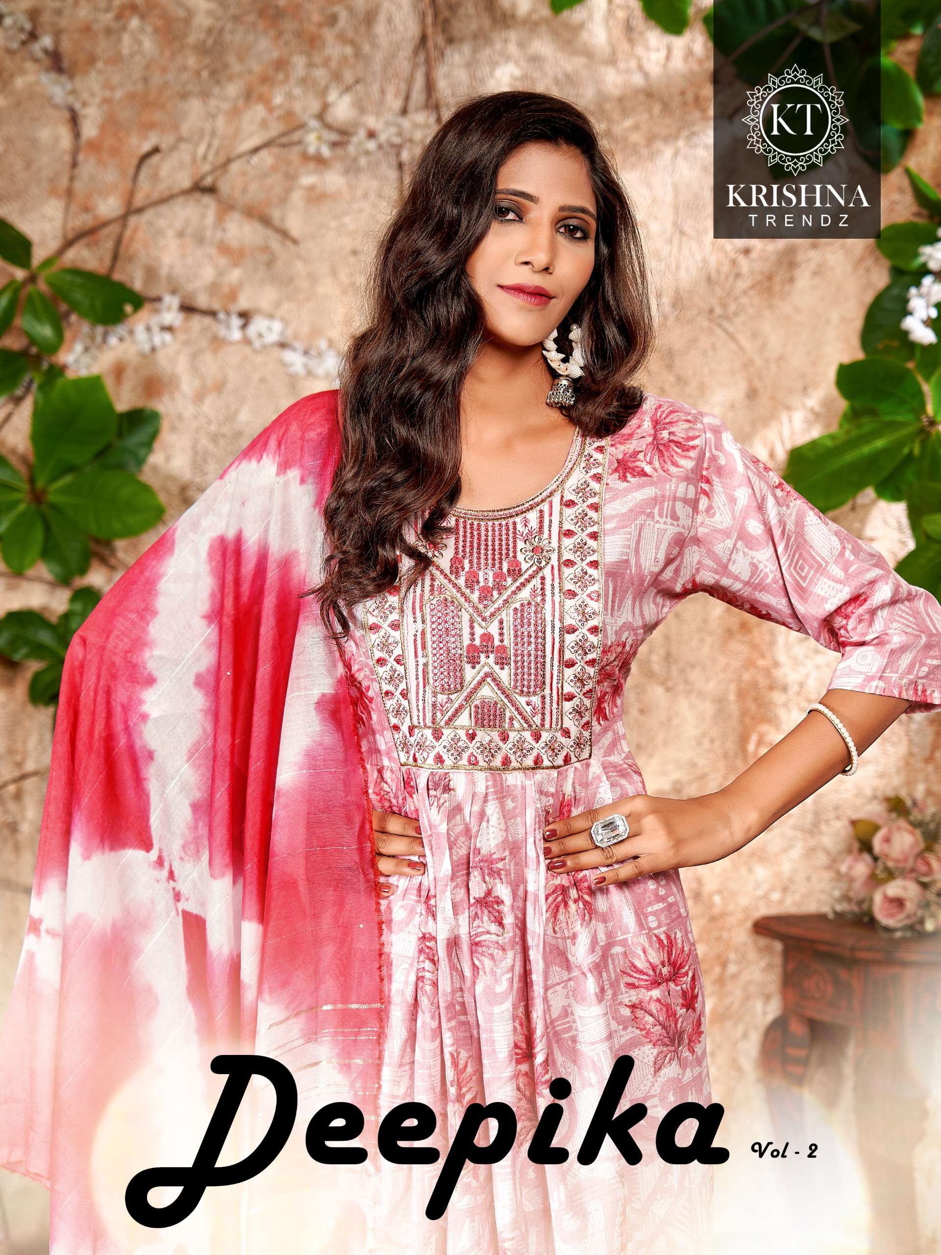 deepika vol-2 by krishna trends 1001-1006 series indian designer readymade salwar suits online shopping surat gujarat 