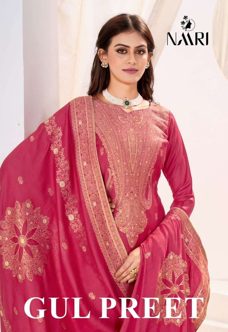 gulpreet by naari 111001-111004 series winter special viscose pashmina salwar suits catalogue wholesale rate surat 