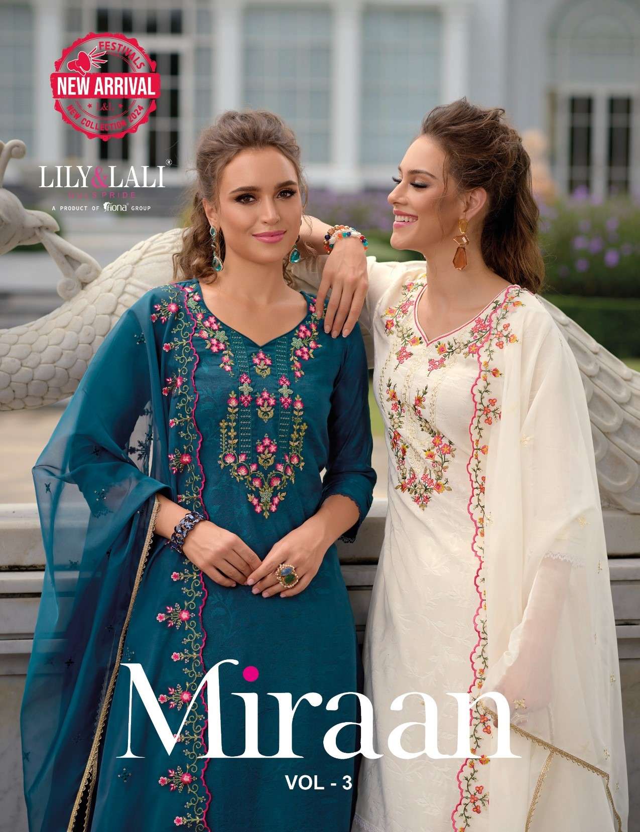 miraan vol-3 by lily&lali 22901-22906 series premium festive wear kurti pant with dupatta set online surat 