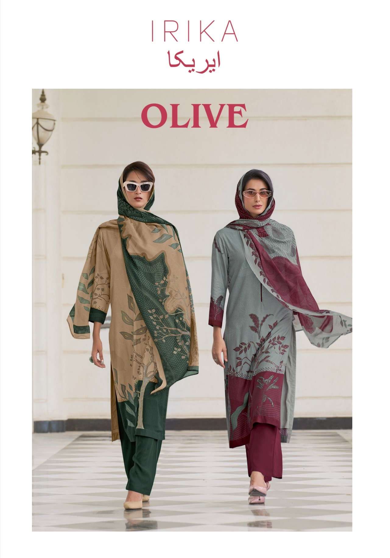 olive by irika 101-106 series stylish look designer pashmina suits catalogue upcoming winter collection surat