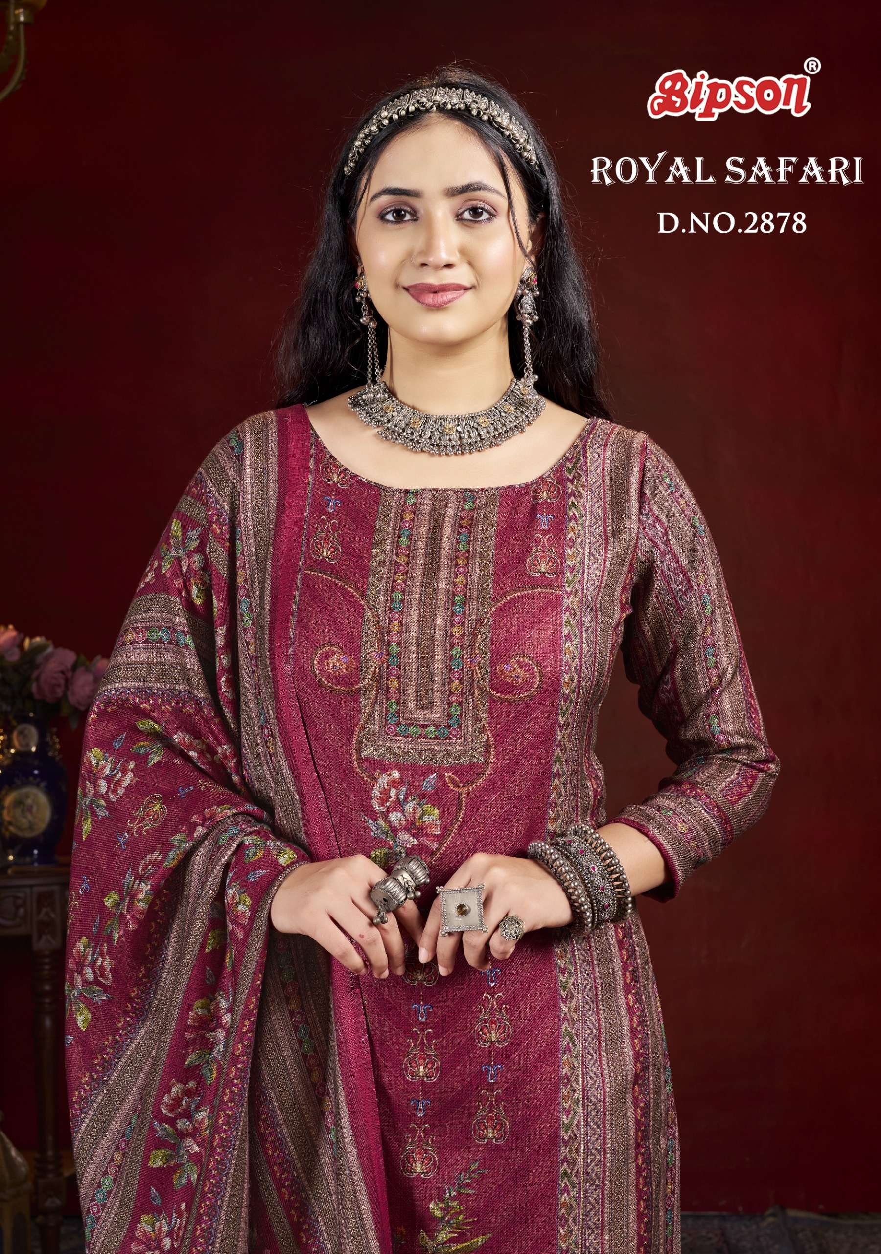 royal safari 2878 series by bipson prints unstich designer viscose pashmina suits catalogue surat 
