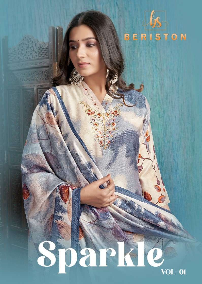 sparkle vol-1 by beriston 101-104 series trendy designer readymade indian suits latest catalogue design 2024