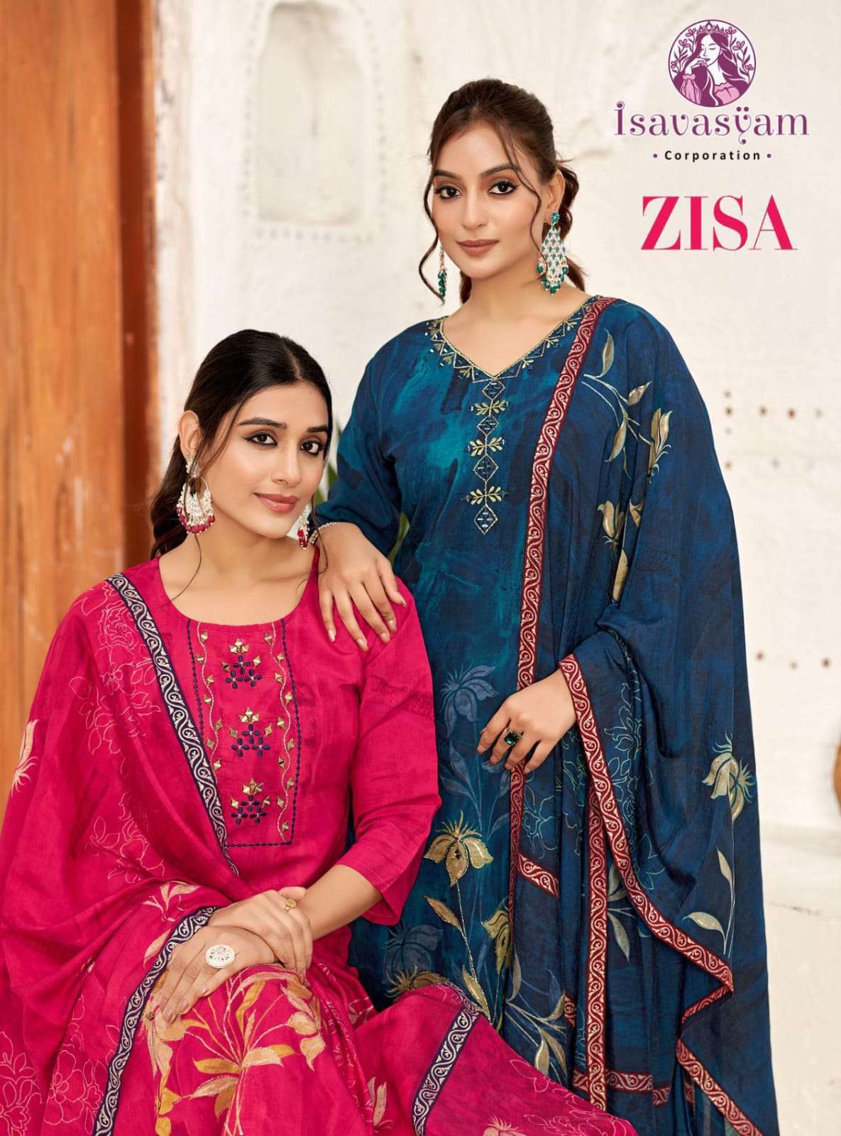zisa by isavasyam corporation 1001-1004 series luxury festive ready to wear salwar suits collection surat