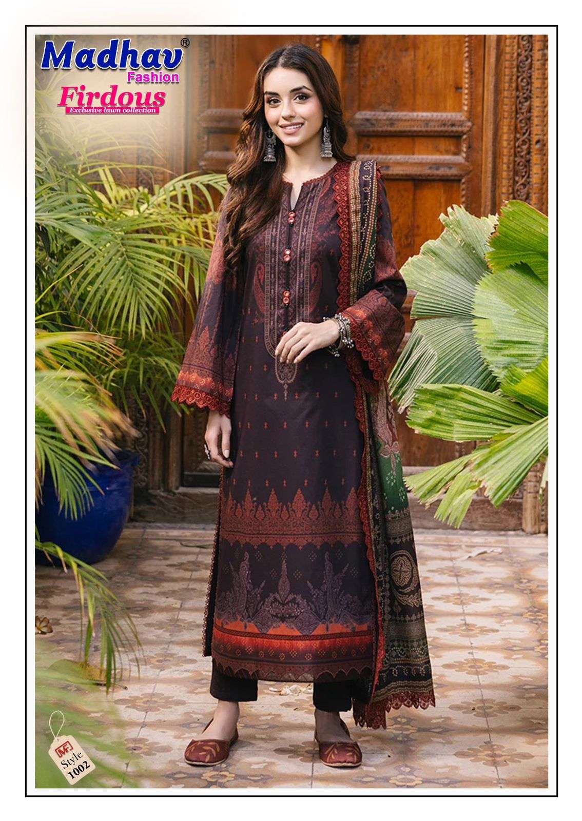 firdosu vol 1 by madhav fashion 1001-1006 series pure lawn cotton unstich salwar kameez wholesale price 