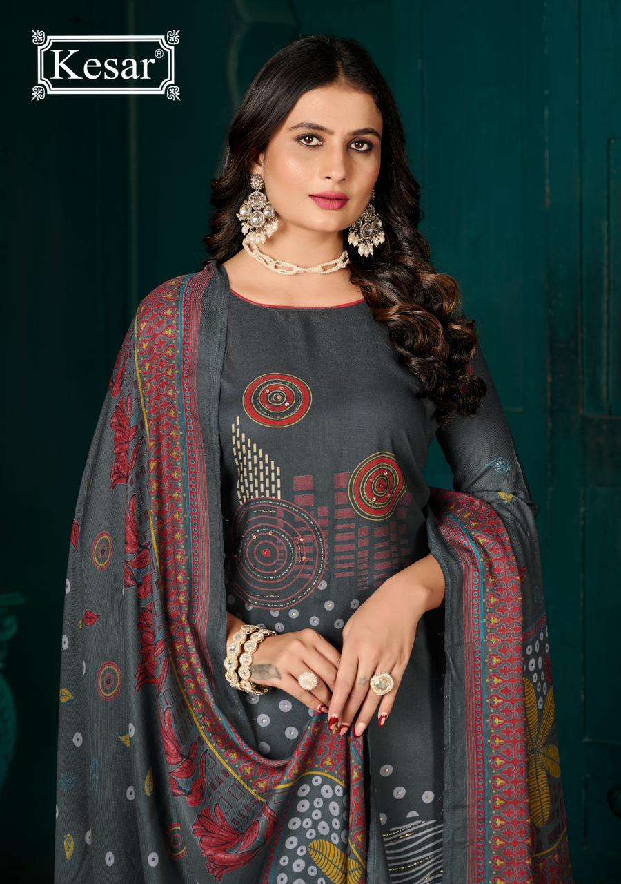 mannat by kesar pure viscose pashmina unstich winter wear salwar kameez wholesale price at surat