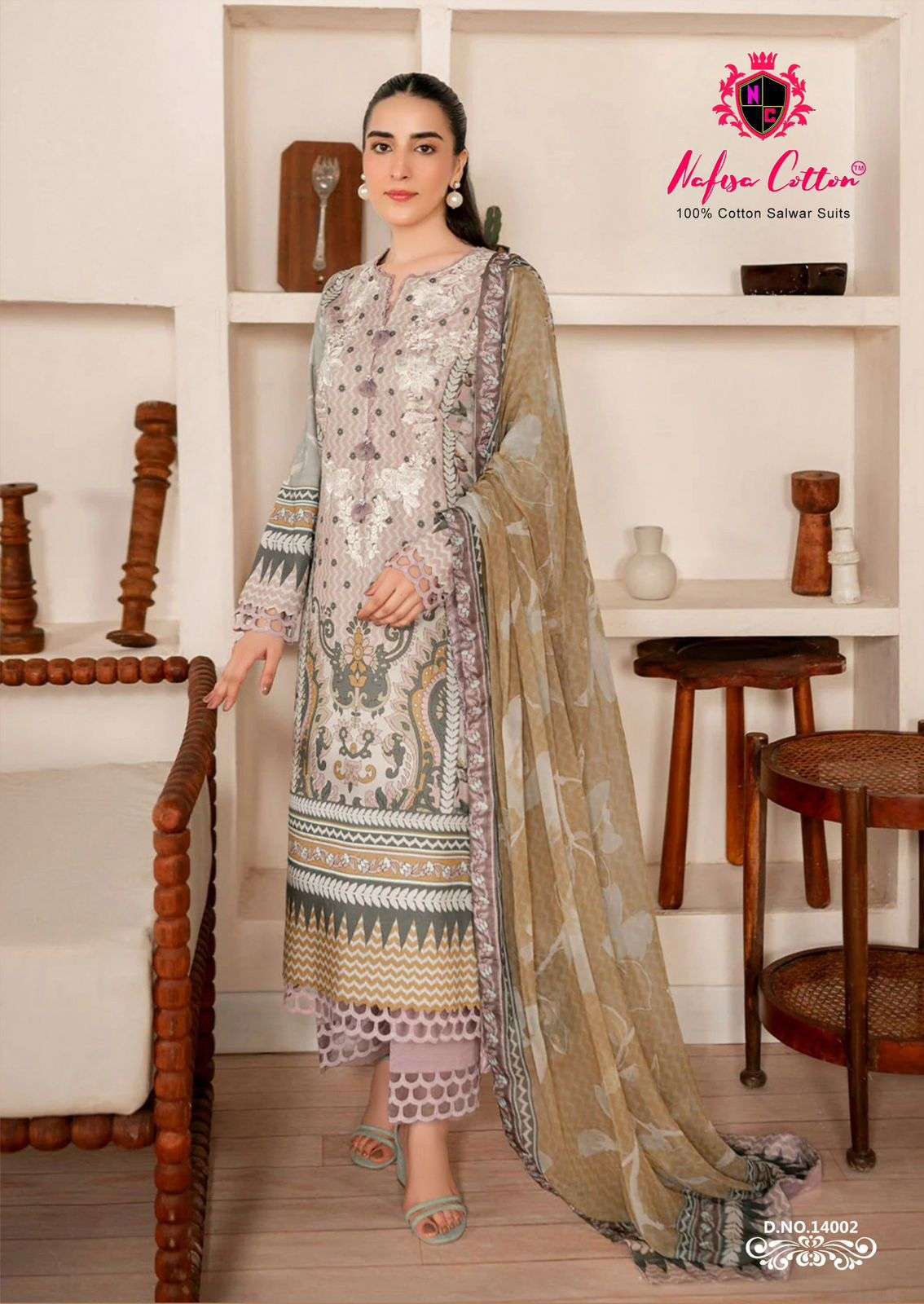 monsoon cotton vol 14 by nafisha cotton trendy look pakistani printed cotton salwar kameez wholesale price surat