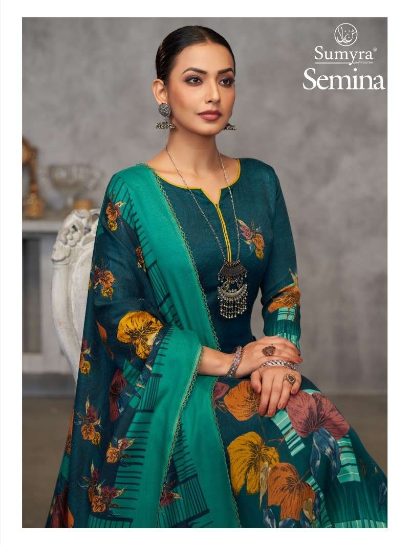 semina by sumyra pashmina unstich dress material wholessale price supplier surat