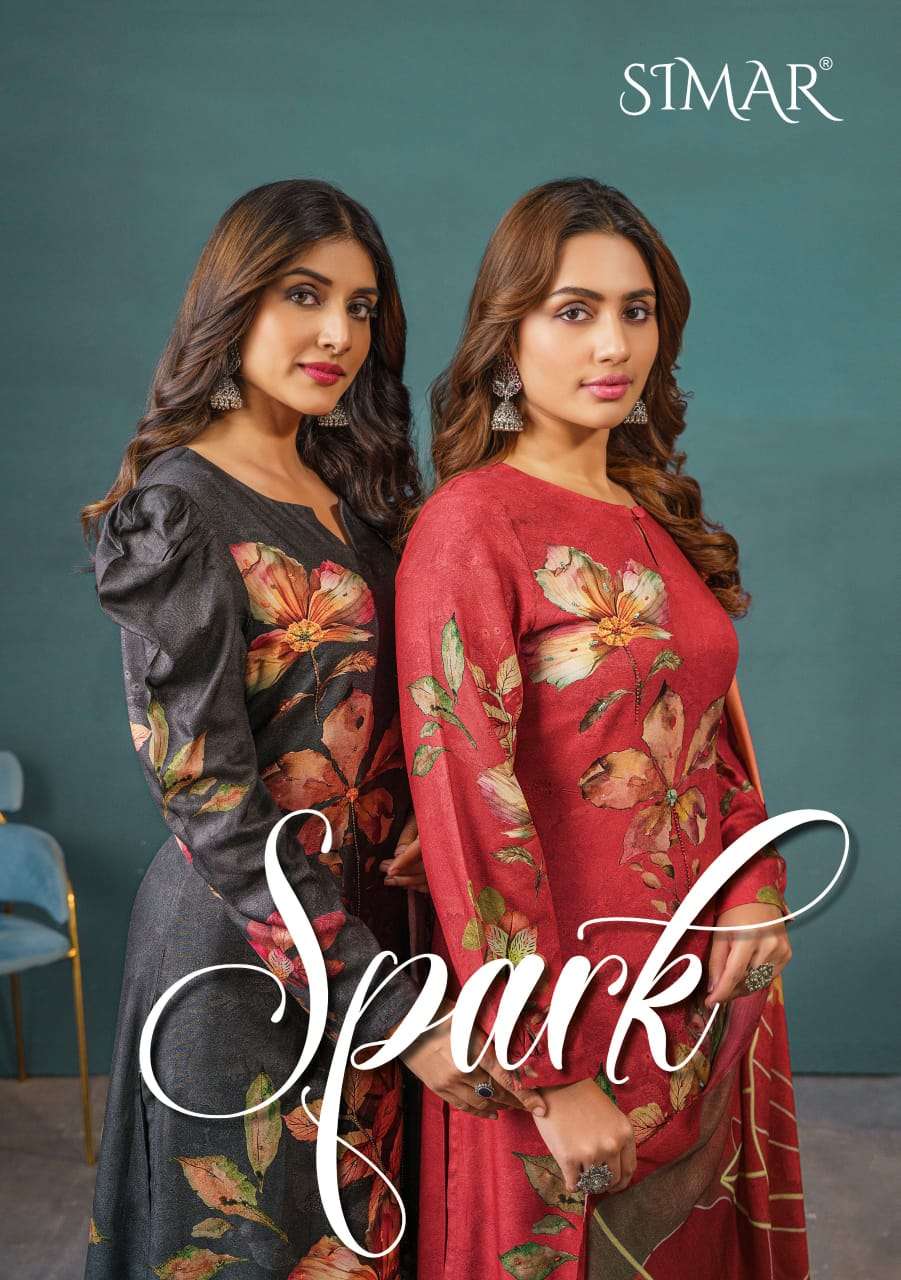 spark 8058 colours by glossy simar pure viscose pashmina unstich salwar kameez wholesale price surat