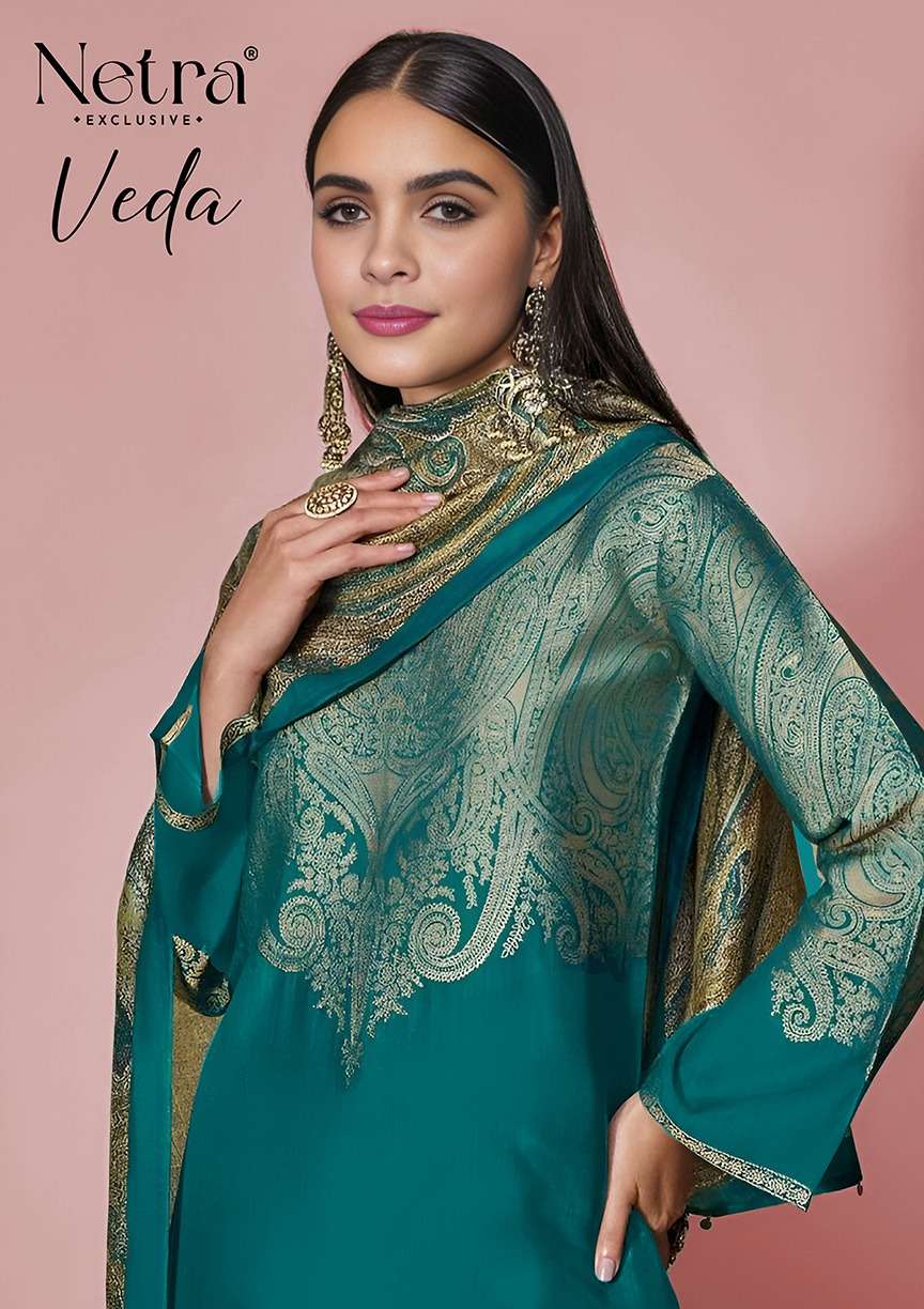 VEDA BY NETRA MODAL SILK FANCY UNSTICH SALWAR KAMEEZ WHOLESALE PRICE SURAT ONLINE MARKET