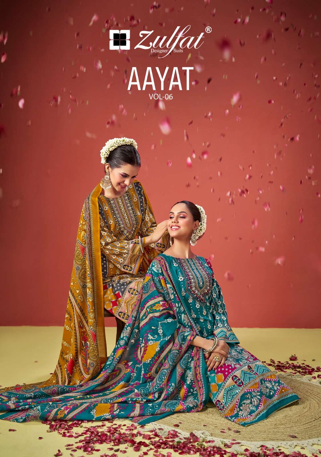 aayat vol 6 by zulfat designer suits pure viscose rayon trendy wear salwar kameez wholesale pricesurat