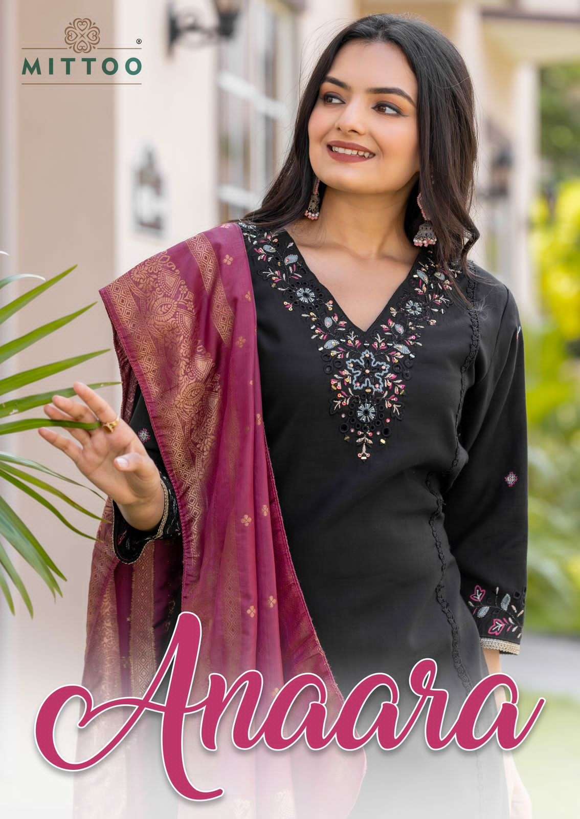 anaara by mittoo 2001-2004 series modal fabric designer kurti pant with dupatta set catalogue wholesaler surat 