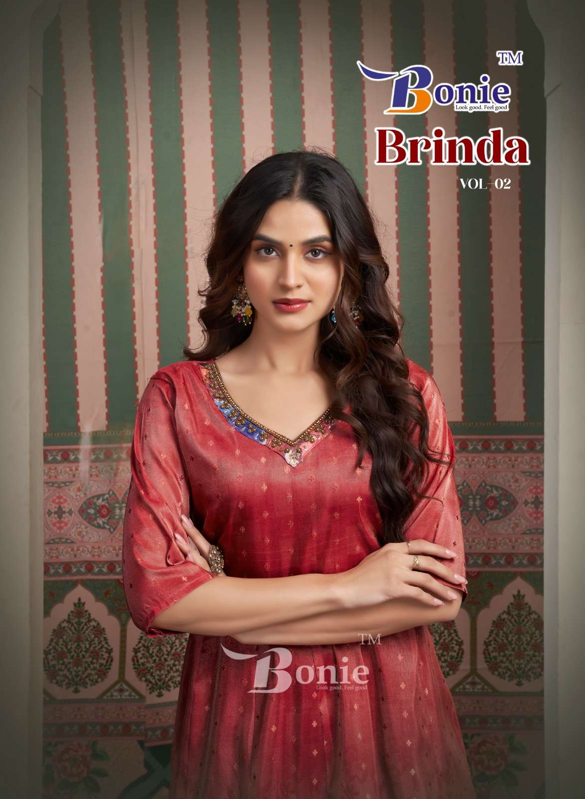 brinda vol-2 by bonie 2001-2006 series fancy printed designer kurtis catalogue latest collection surat 