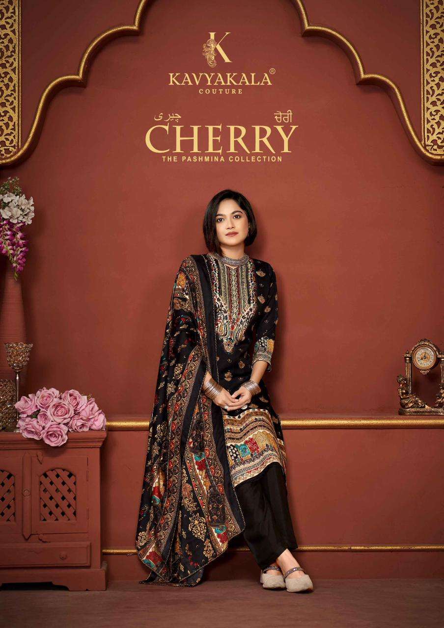 cherry by kavyakala couture 1001-1006 series pashmina salwar kameez winter collection surat 