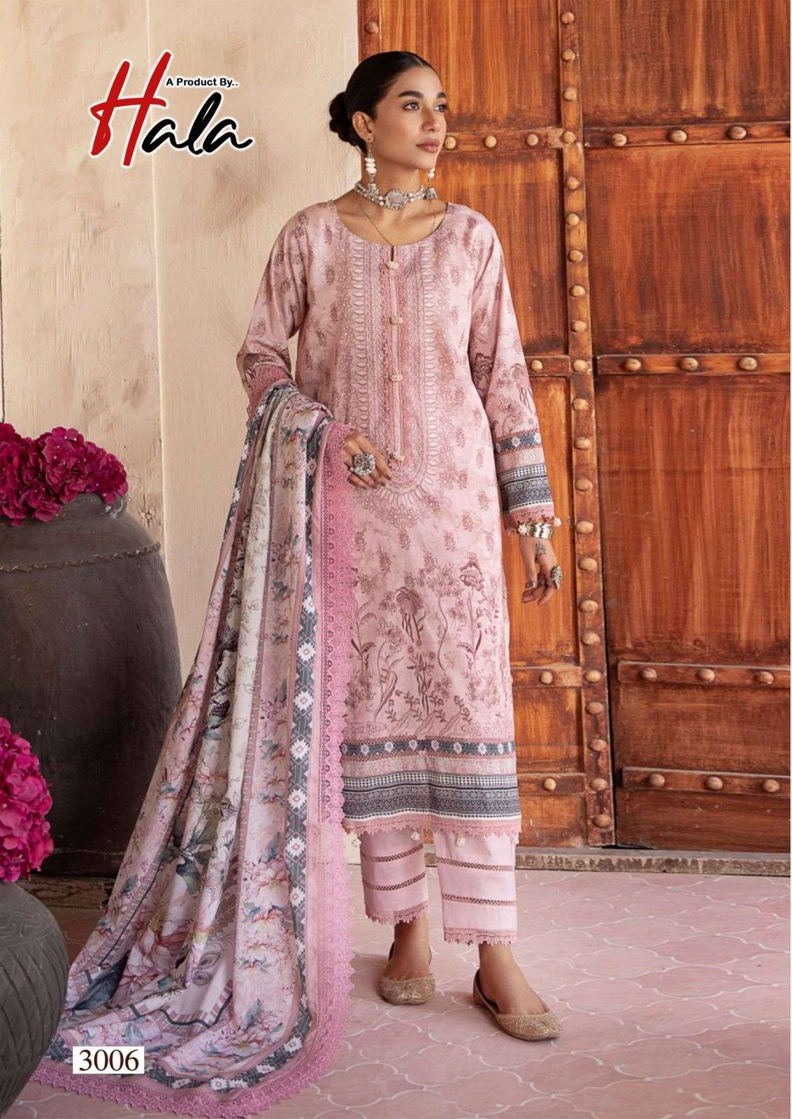 hezal by hala 3001-3006 series pakistani designer unstich salwar kameez surat gujrat