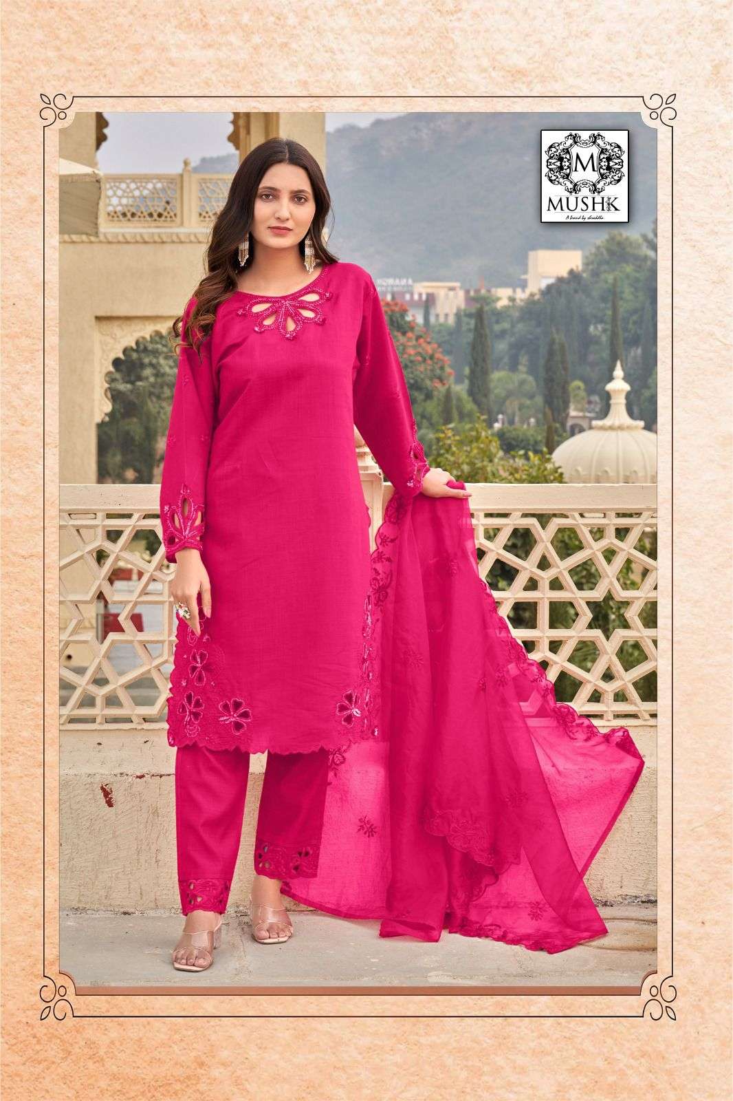 mushk 1003 color collection exclusive designer pakistani salwar suits wholesale price surat gujarat 