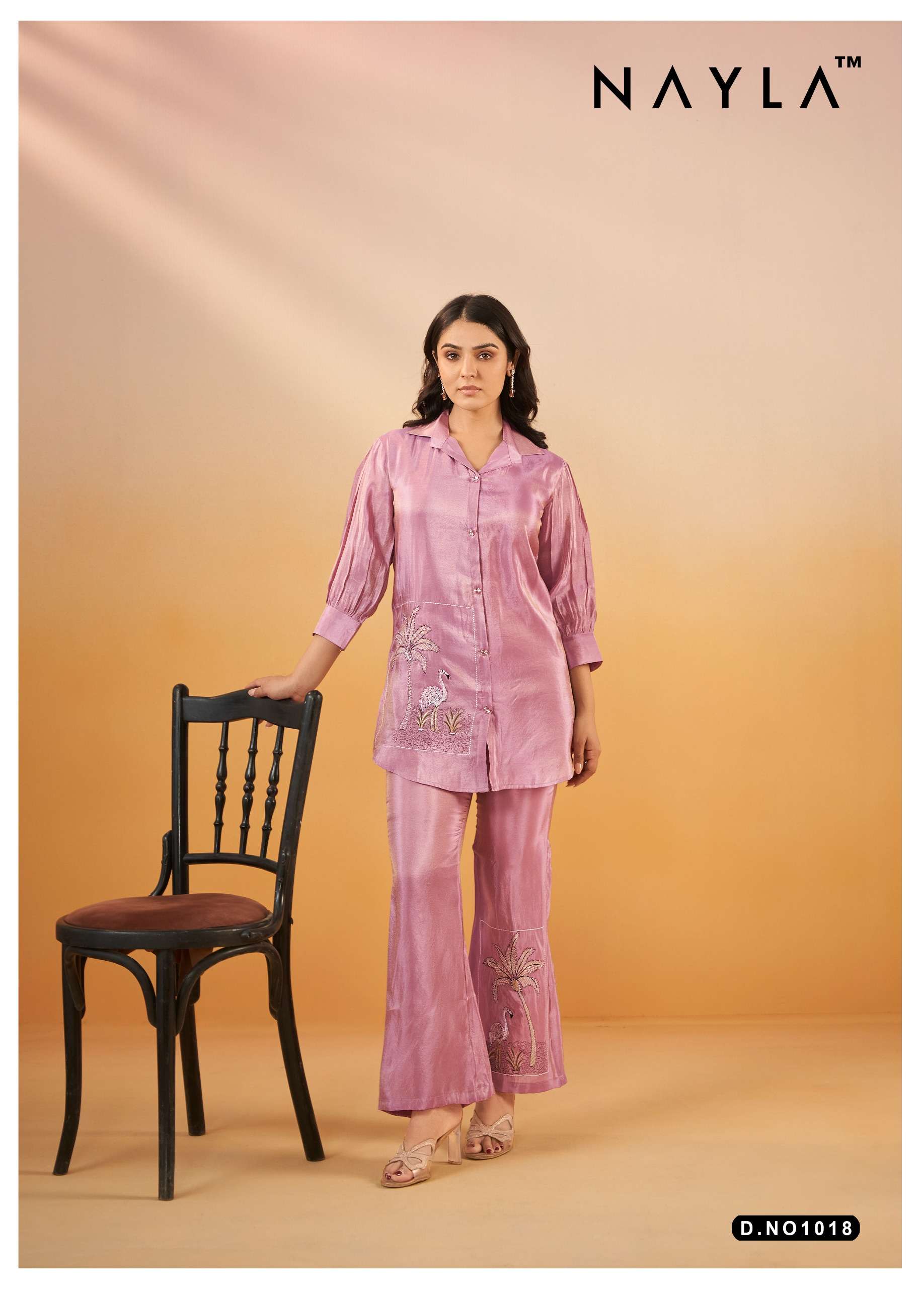 nayla 1018 fancy look designer top bottom cord set wholesale rate surat 