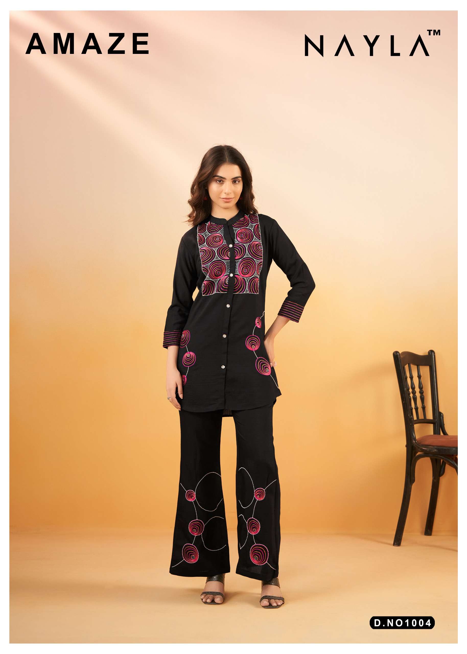 nayla amaze 1004 trendy look designer cord set wholesale rate dealer surat 