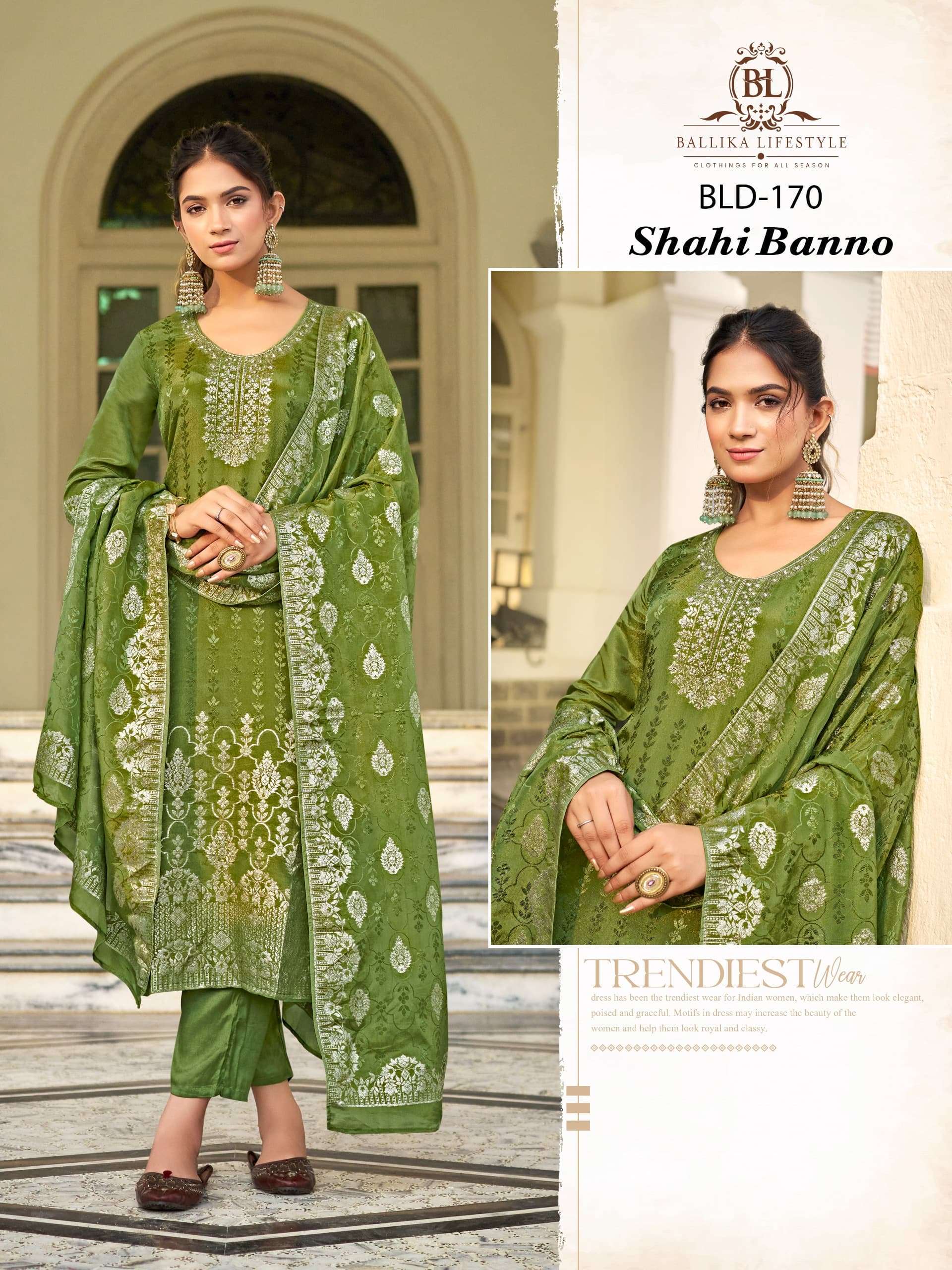 shahi banno by ballika lifestyle readymade party wear salwar suits latest catalogue wholesale collection surat 