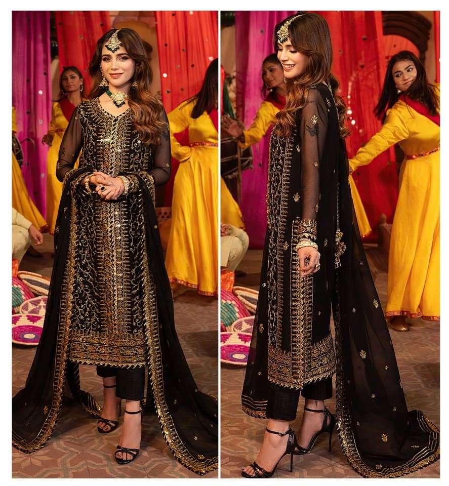 zahra rubab vol-3 by al khushbu 6009-6011 series pakistani salwar kameez latest set wholesaler surat 