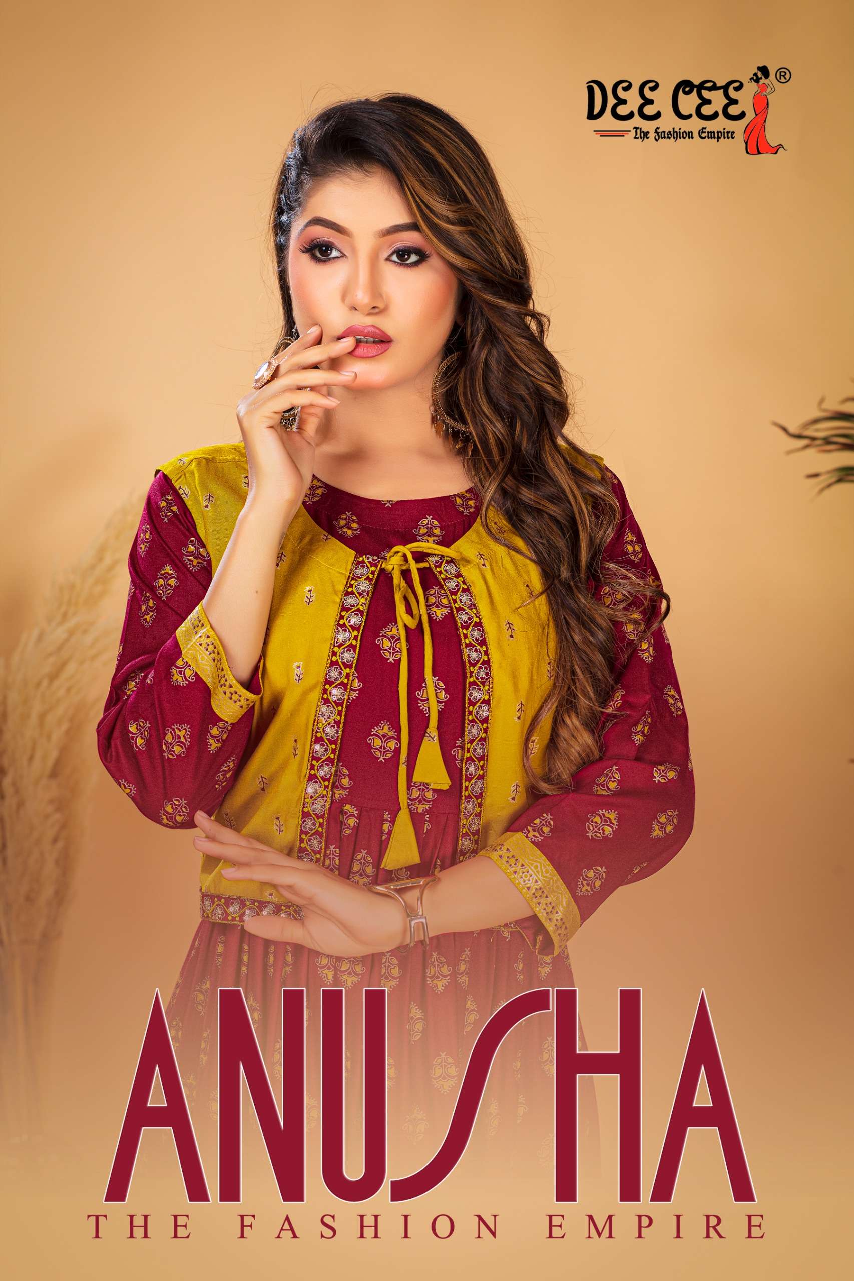 deecee anusha heavy reyon flared long embroidred kurti wholesale dealer online shopping surat