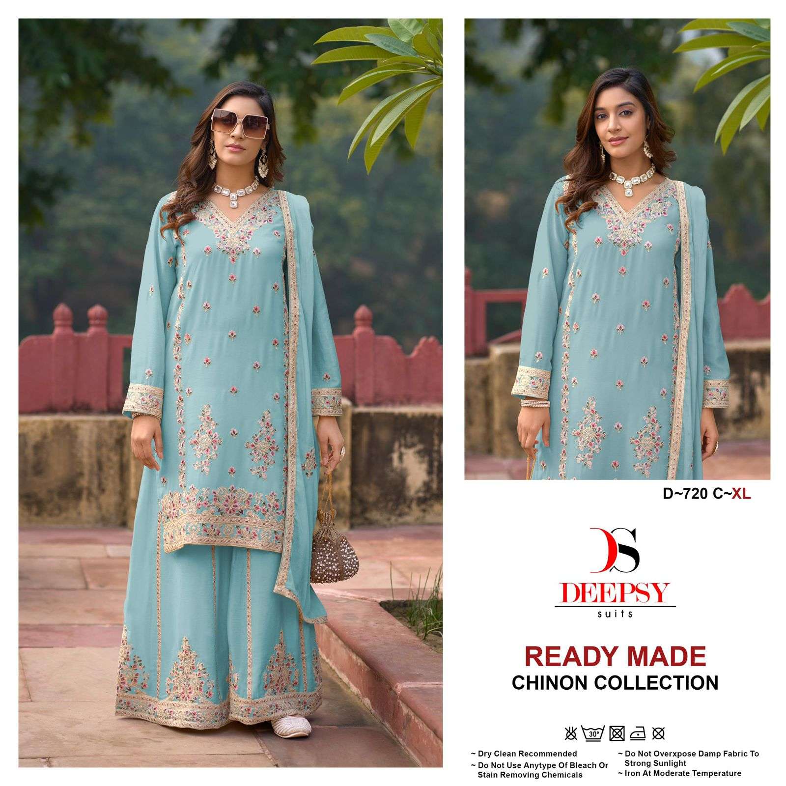 deepsy suits cheveron 720 series pure chinon embroidered pakistani salwar kameez wholesale price surat