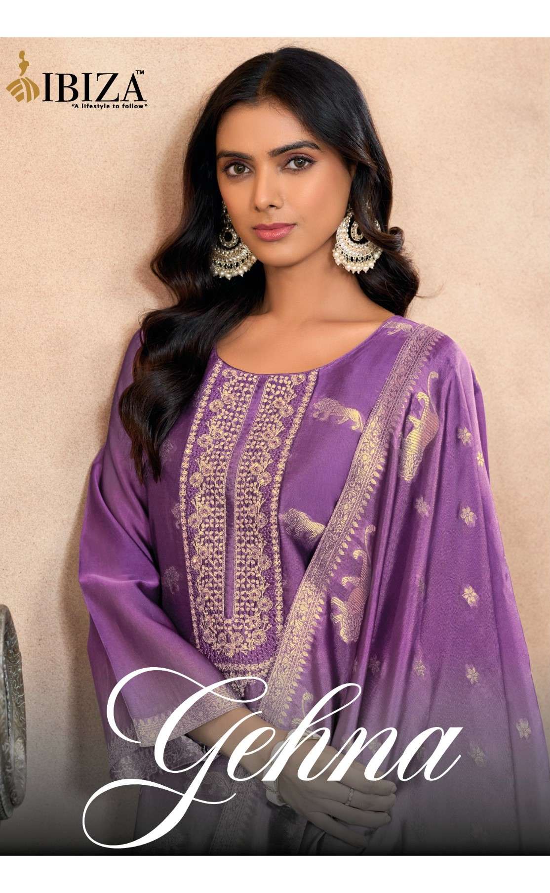 ibiza gehna 1521-1524 series printed with work designer salwar suits collection surat