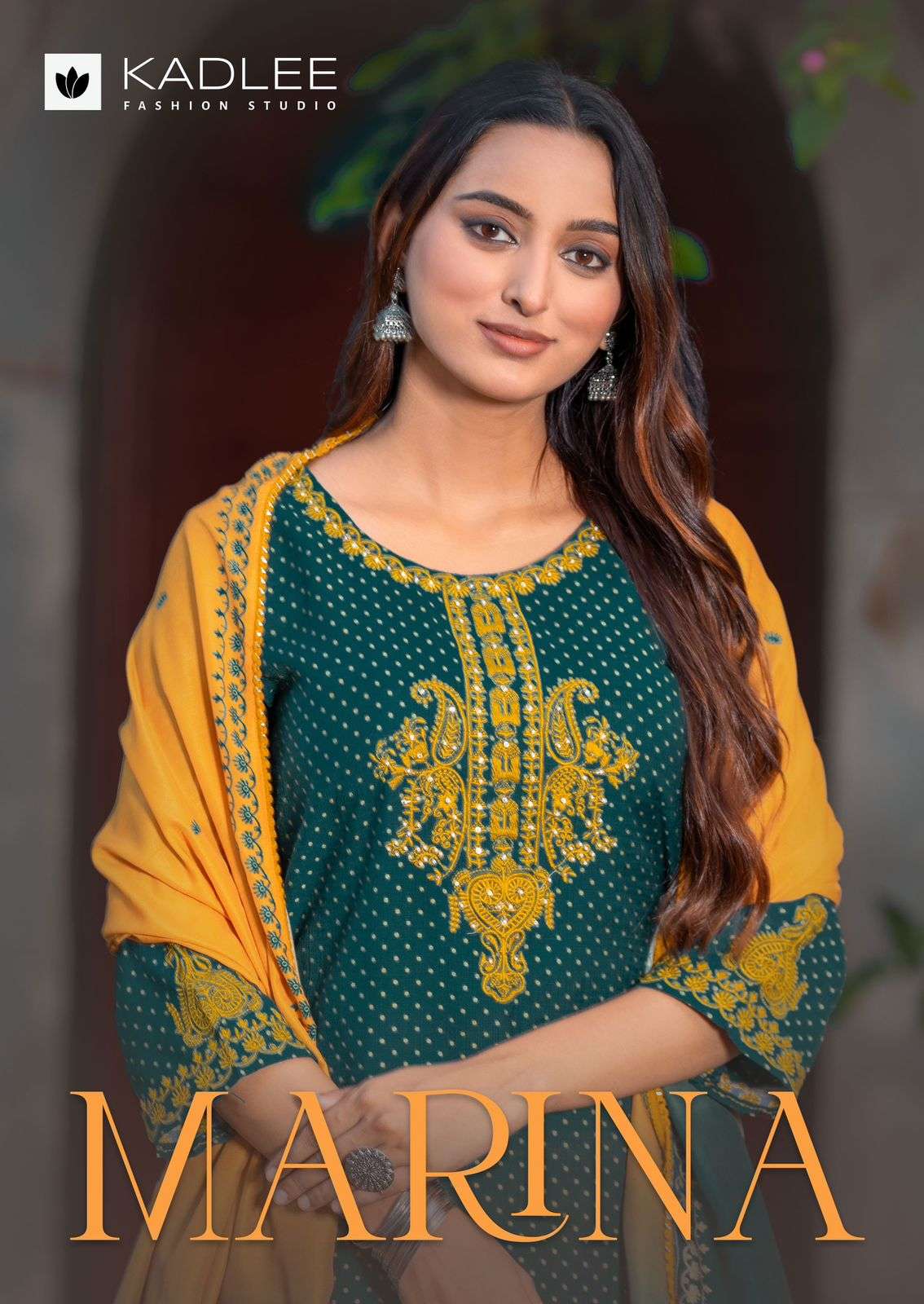 kadlee marina 4001-4006 series kurti pant and dupatta latest catalogue wholesaler surat