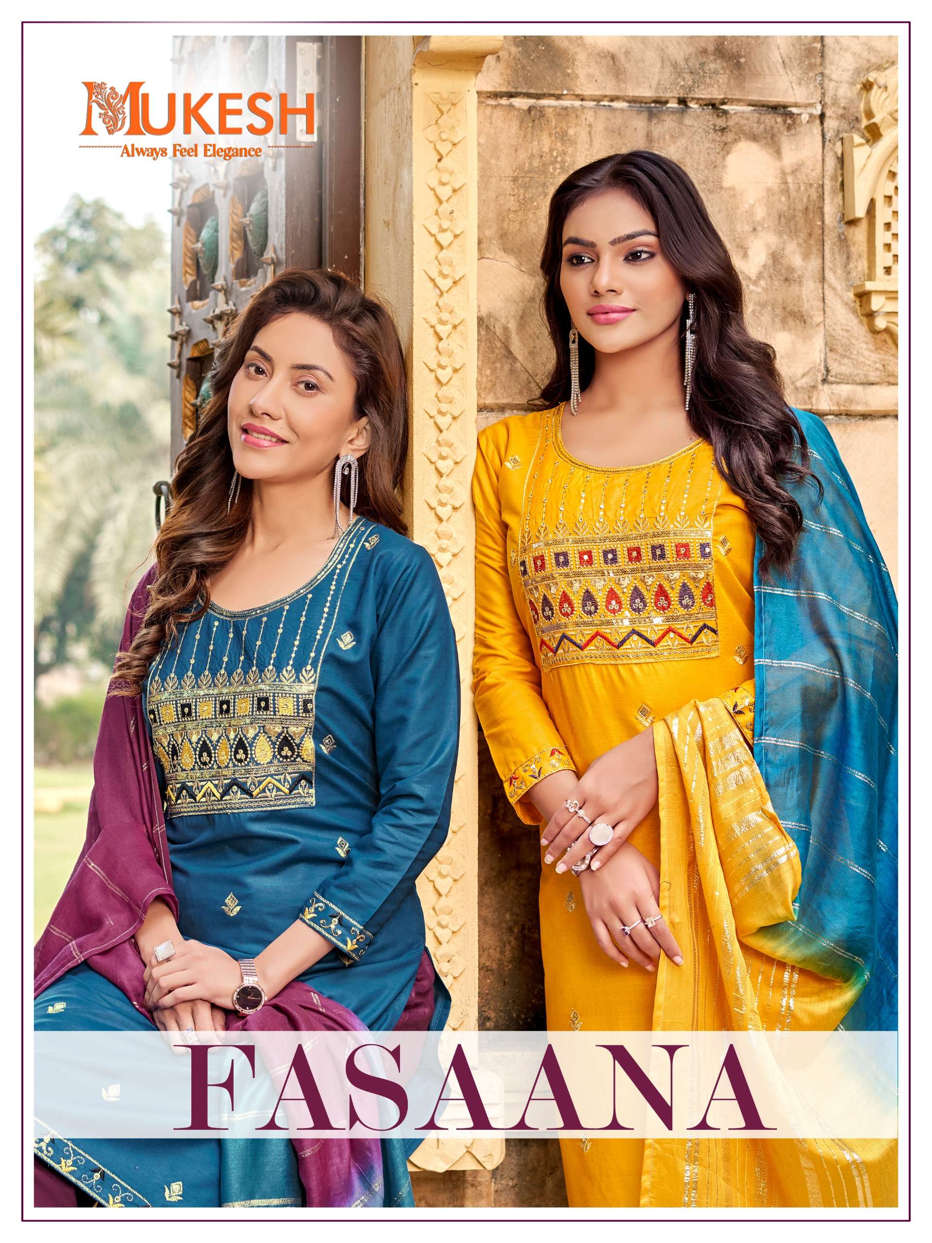 mukesh fasaana 1001-1006 series daily uses designer kurtis catalogue manufacturer surat